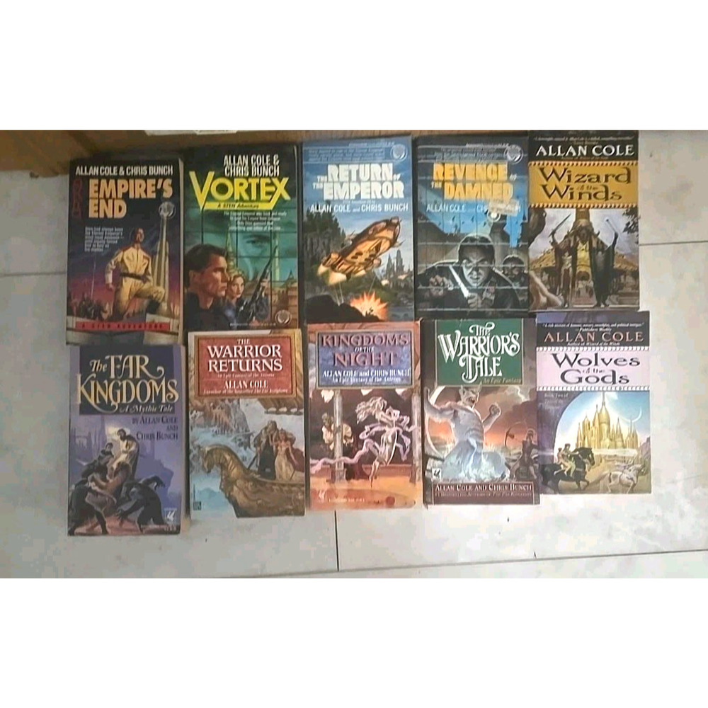 Lot of 10 Wizard of the Winds, Wolves of the Gods by Allan Cole Paperback Books